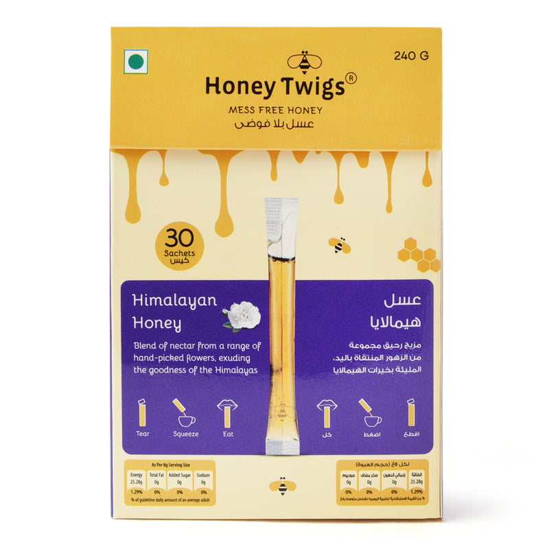 Honey Twigs Himalayan Honey 30 Twigs Pack, 240g