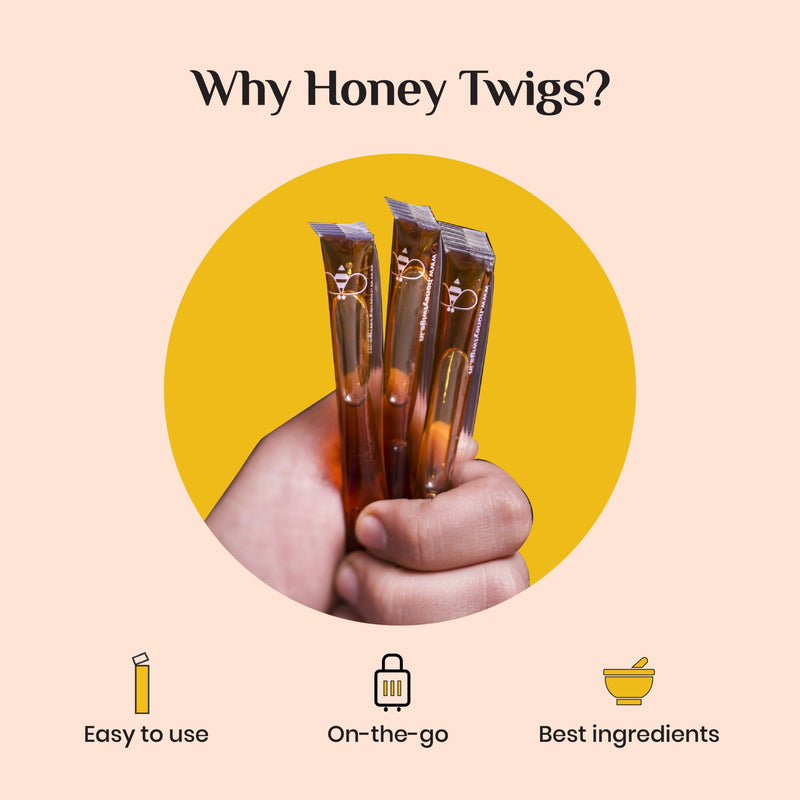 Honey Twigs Natural Litchi Honey 30 Twigs Pack, 240g