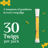 Honey Twigs Lemon Infused Honey 30 Twigs Pack, 240g