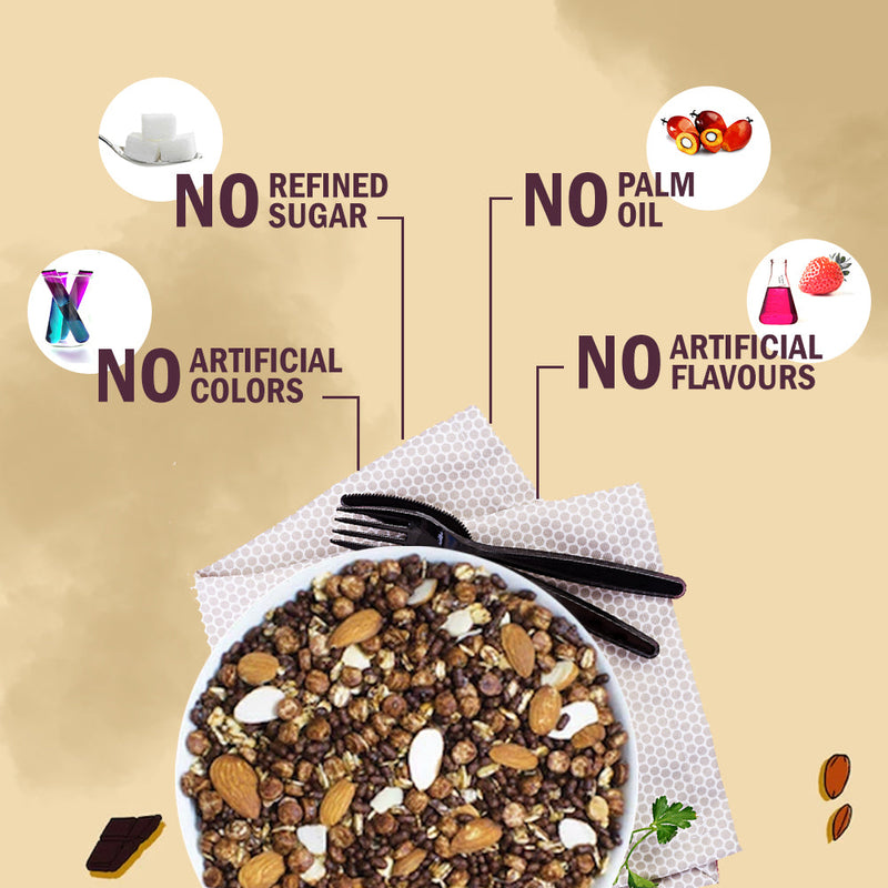 Dark Chocolate & Almond Millet Granola, 350g