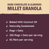 Dark Chocolate & Almond Millet Granola, 350g