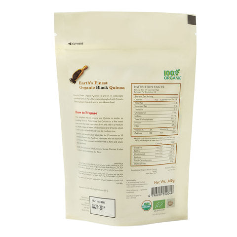 Organic Black Quinoa, 340g