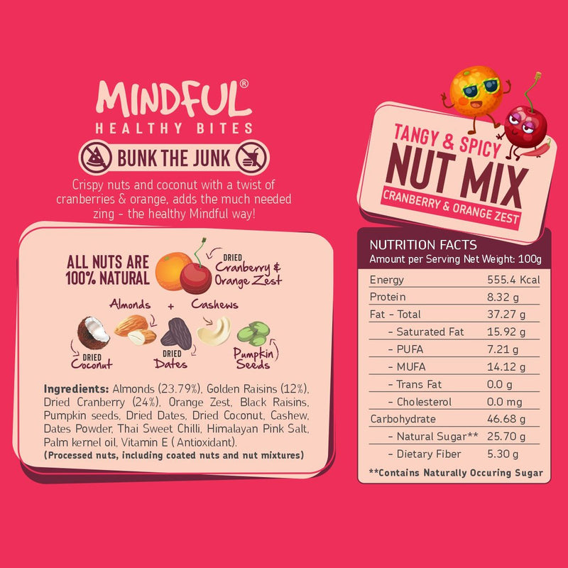 Healthy Trail Mix with Cranberries & Orange Zest, 200g