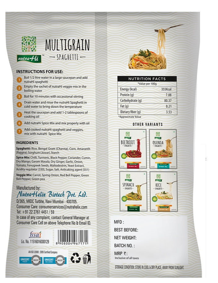 Spaghetti Multigrain, 84g