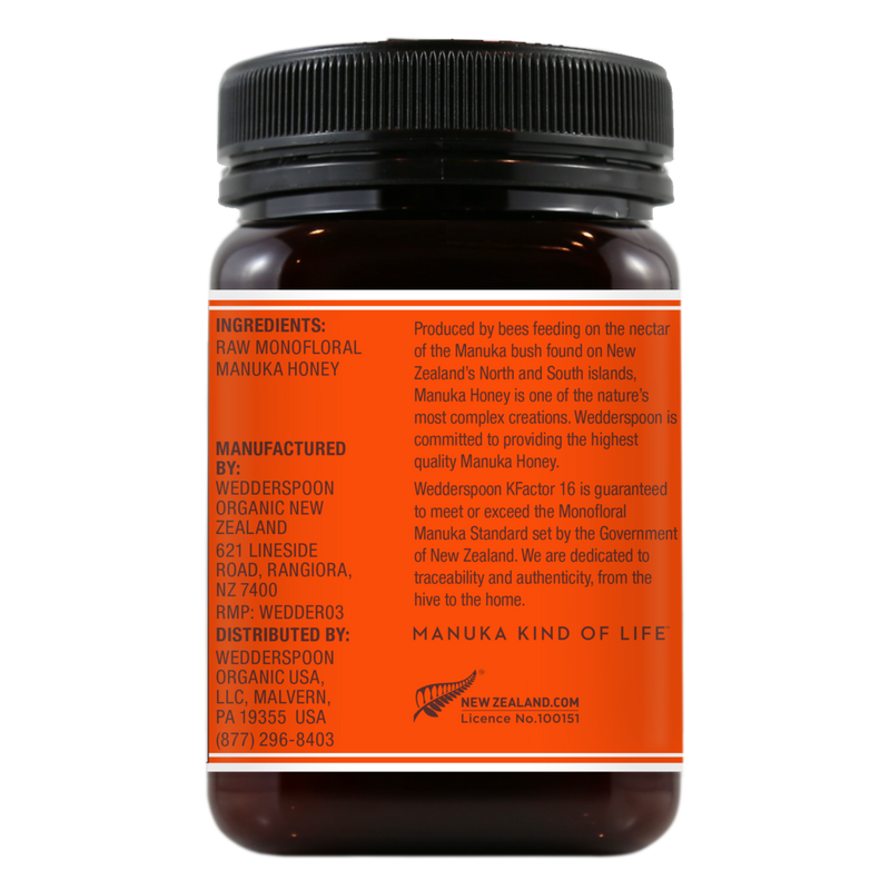 Raw Monofloral Manuka Honey KFactor 16