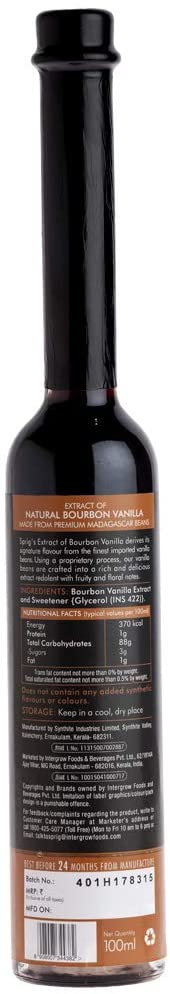 Extract of Natural Bourbon Vanilla, 100 ml