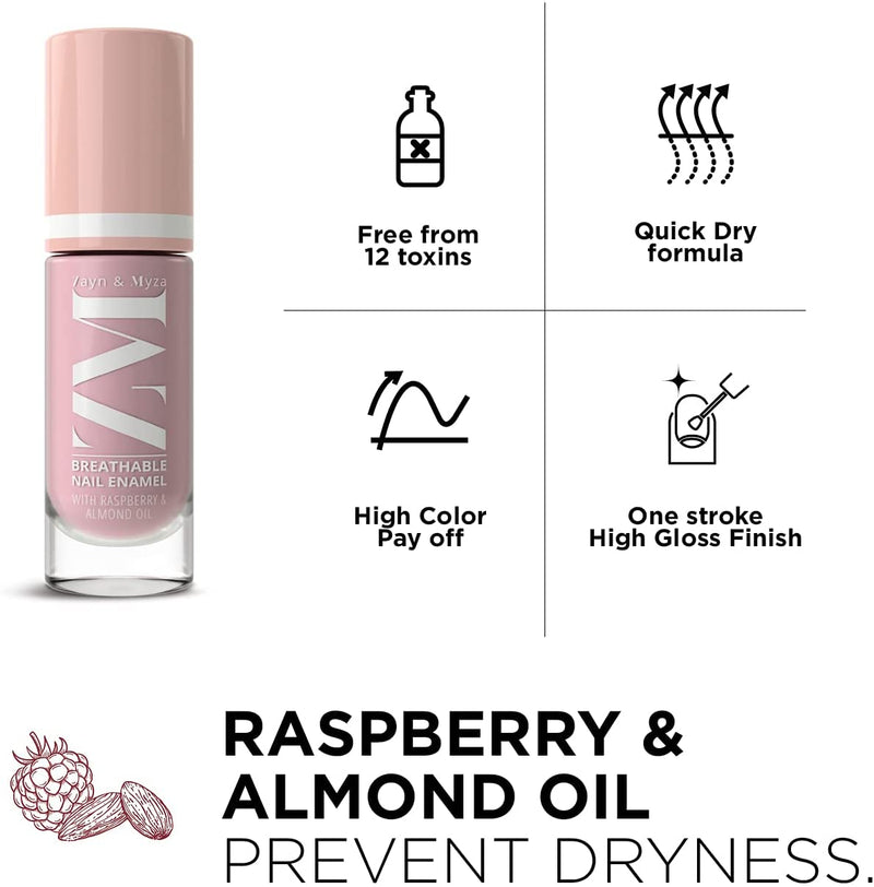 Breathable Nail Enamel Mauve Cheesecake, 6ml
