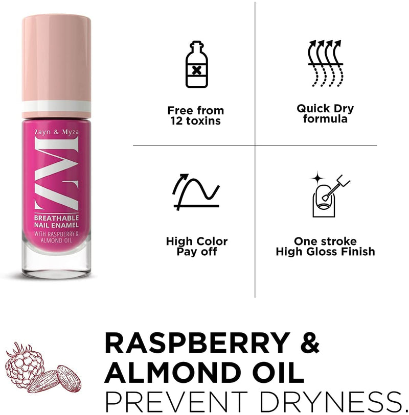 Breathable Nail Enamel Pink Popsicle, 6ml