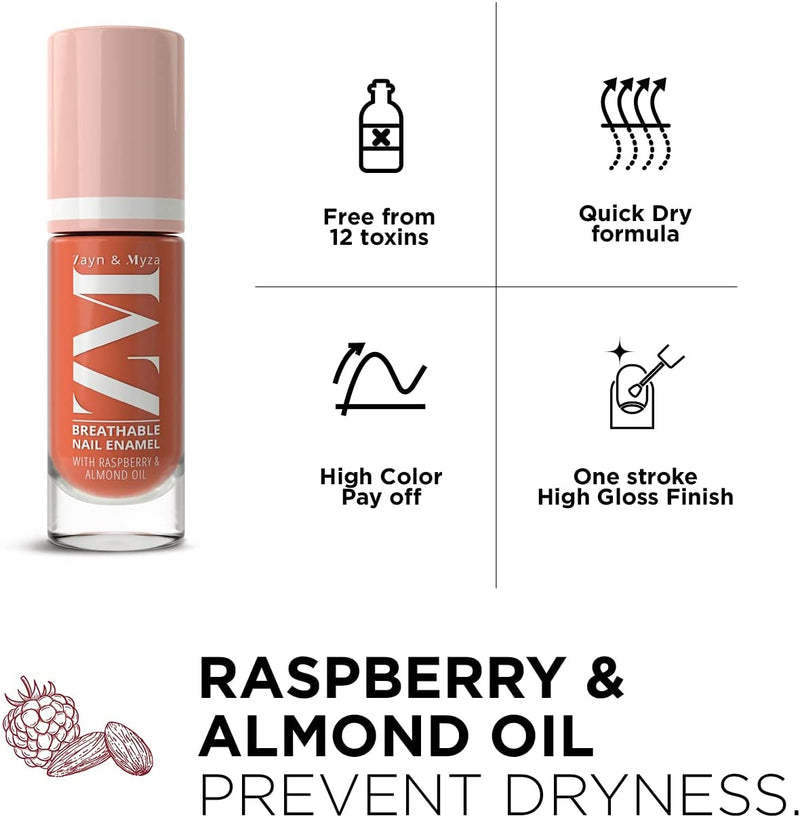 Breathable Nail Enamel Apricot Mousse, 6ml