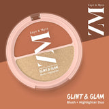 Glint and Glam BLUSH & HIGHLIGHTER DUO Glow Glam, 8g
