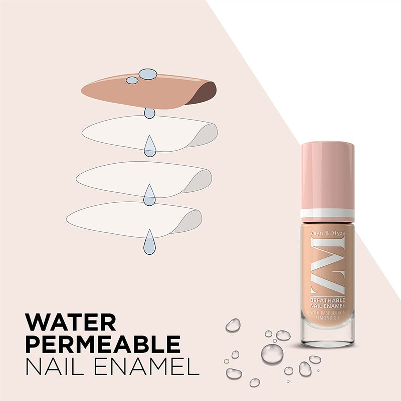 Breathable Nail Enamel Almond Latte, 6ml