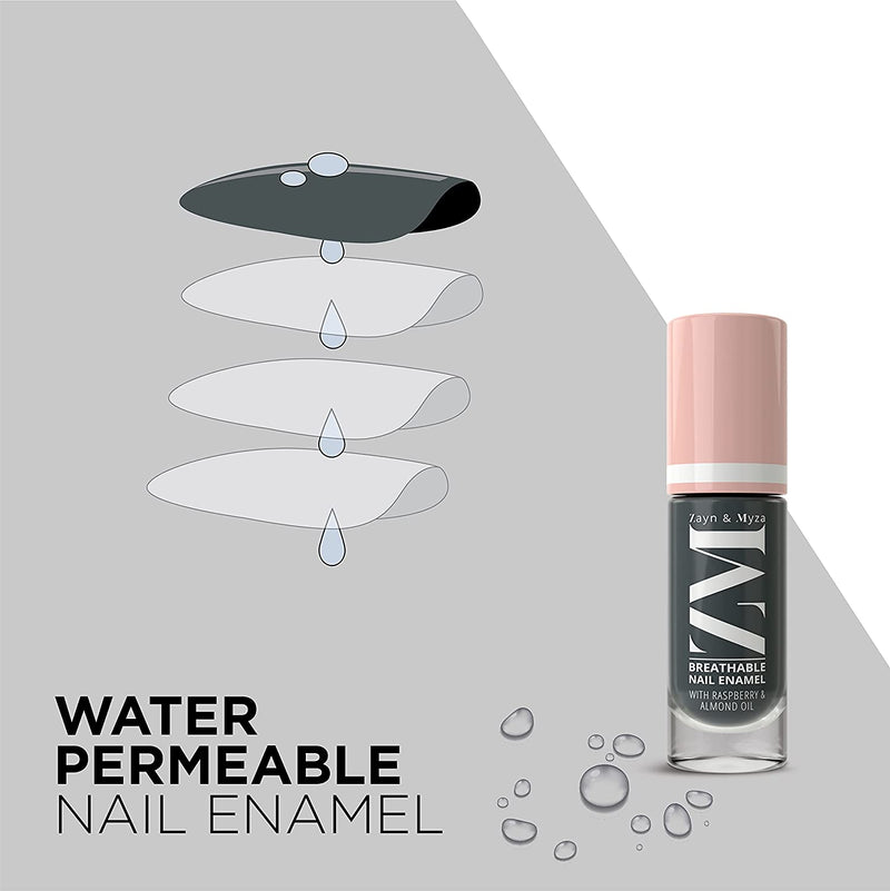 Breathable Nail Enamel Charcoal Smoothie, 6ml