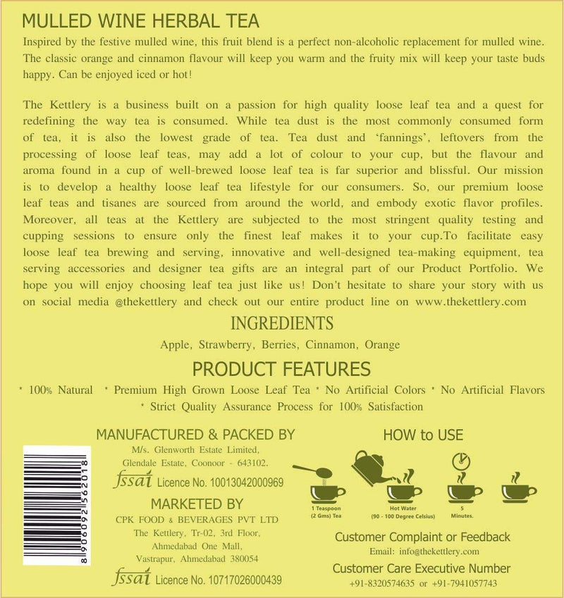 Mulled Cinnamon Fruit Blend Tea, 65g