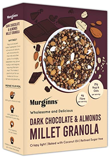 Dark Chocolate & Almond Millet Granola, 350g