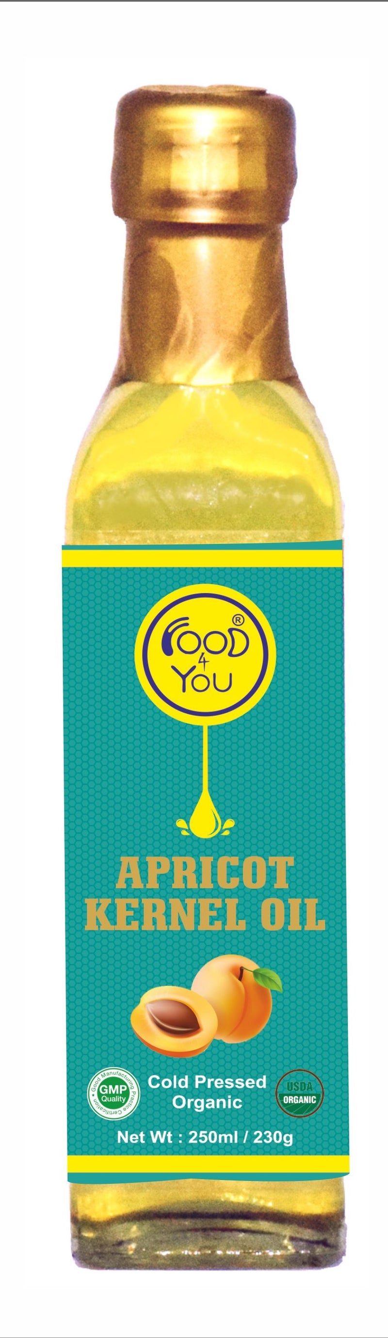 Organic Cold Pressed Apricot Kernel Oil, 250ml