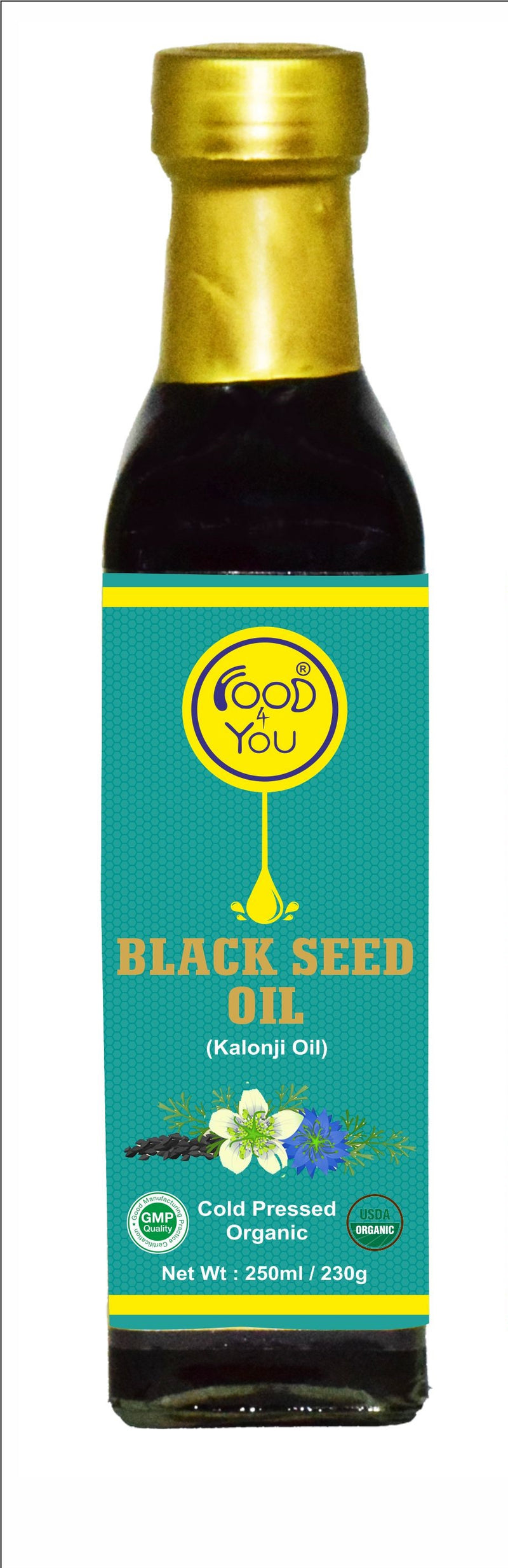 Organic Cold Pressed Black Seed Oil, 250ml