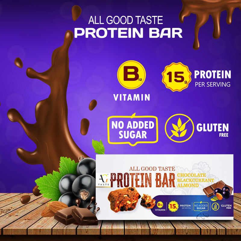 Chocolate Blackcurrant Almond Protein Bar, 45g