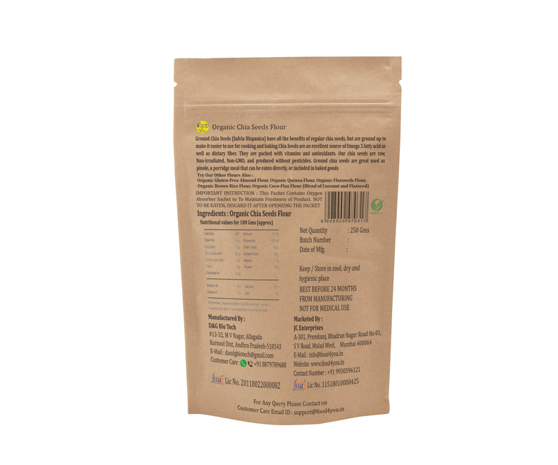 Organic Chia Seeds Flour, 250g