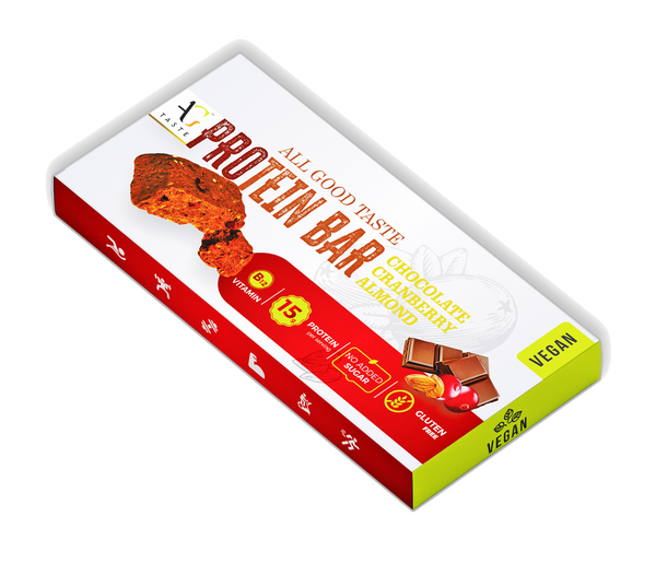 Chocolate Cranberry Almond Protein Bar, 45g (Pack of 6)