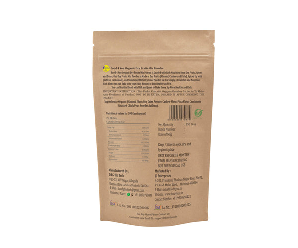 Organic Dry Fruits Mix Powder with Saffron, 250g