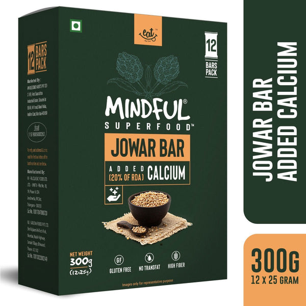 Jowar (Sorghum) Millet Granola Bars, 300 g (12 Bars)
