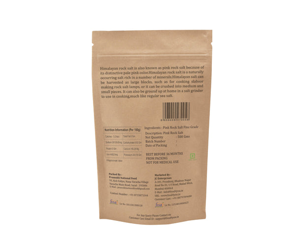 Himalayan Pink Rock Salt Fine, 500g