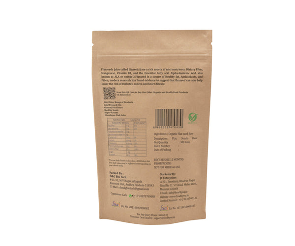Organic Flax Seeds, 300g