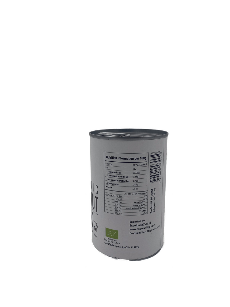 Organic Coconut Milk (17% Fat), 400ml