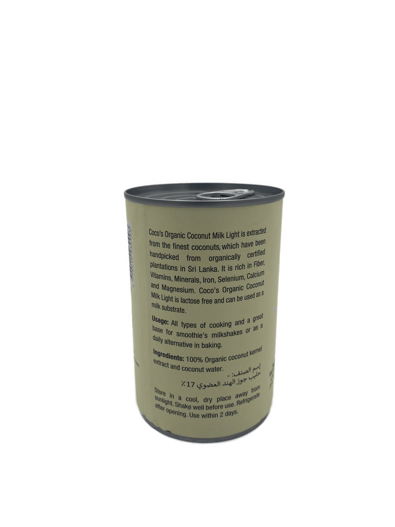 Organic Coconut Milk Light (11% Fat), 400ml