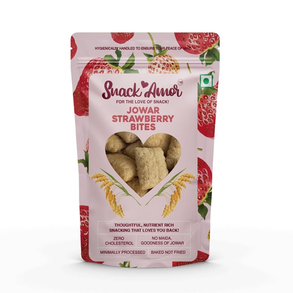 Jowar Strawberry Bites, 100g