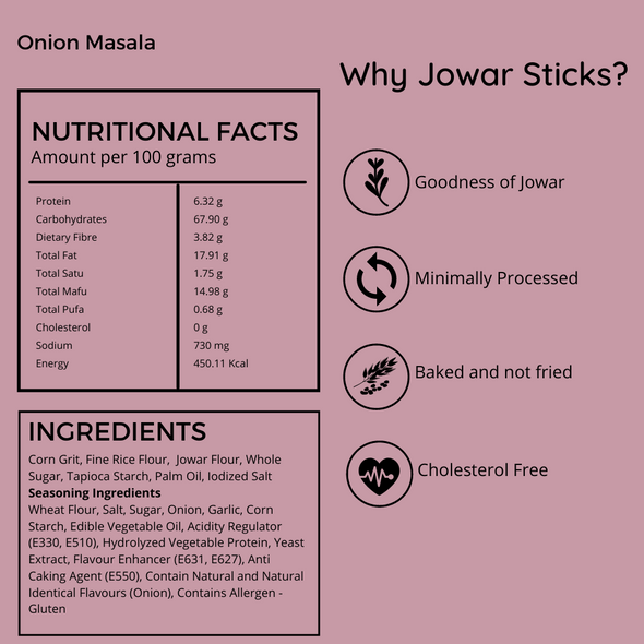 Jowar Sticks Onion Masala, 50g