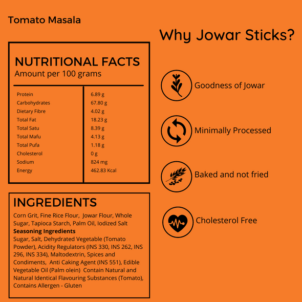 Jowar Sticks Tomato Masala, 50g