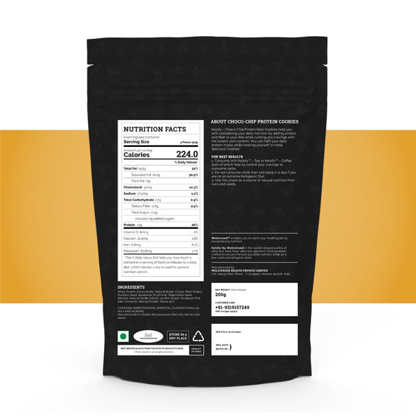 Ketofy - Choco-Chip Protein Cookies, 200g
