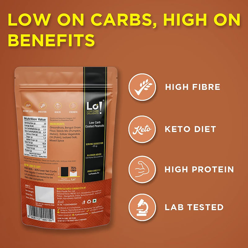 Low Carb Coated Peanuts, 200g