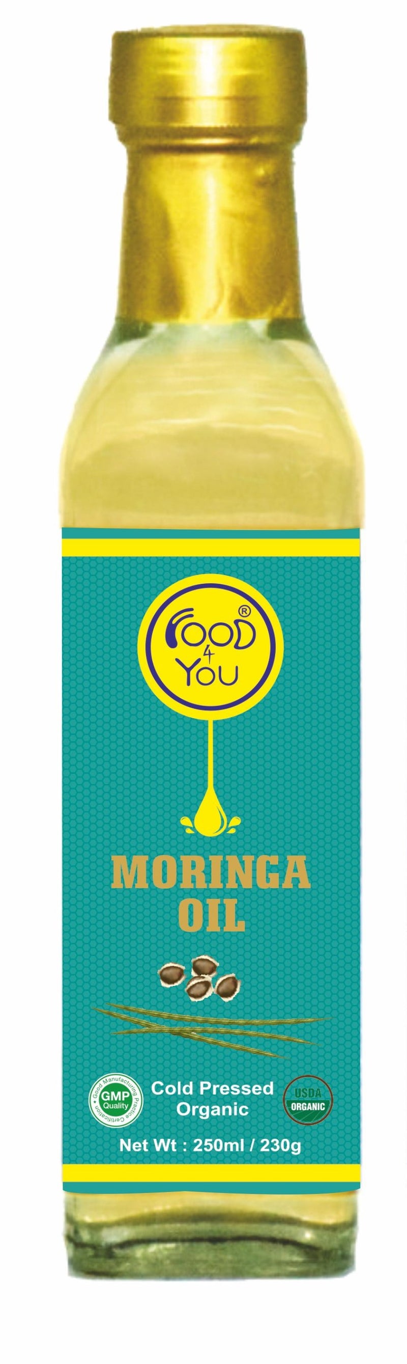 Organic Cold Pressed Moringa Oil, 250ml