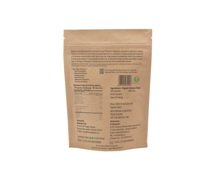 Organic Quinoa Flour, 400g