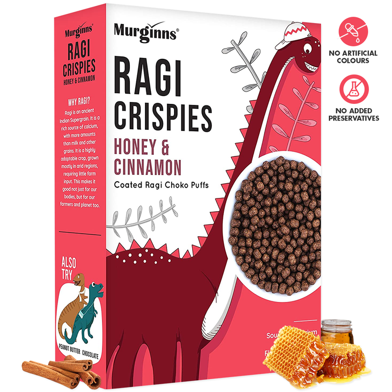 Ragi (Finger Millet) Crispies Honey & Cinnamon, 200g