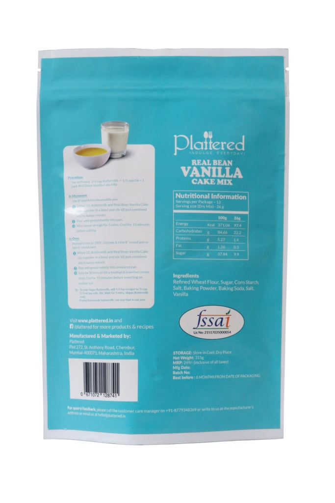 Real Bean Vanilla Cake Mix, 315g