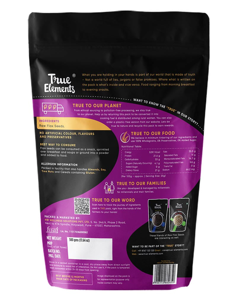 Raw Flax Seeds, 250g