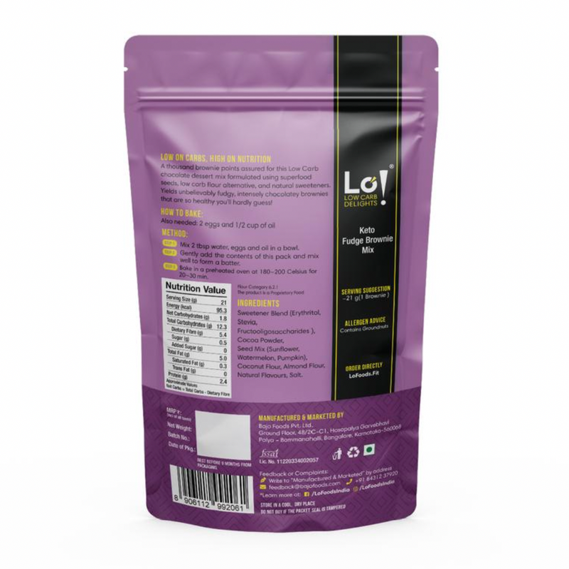 Keto Fudge Brownie Mix, 500g