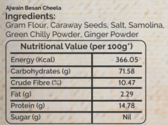 Ajwain Besan Cheela Mix / Dosa Mix, 1kg