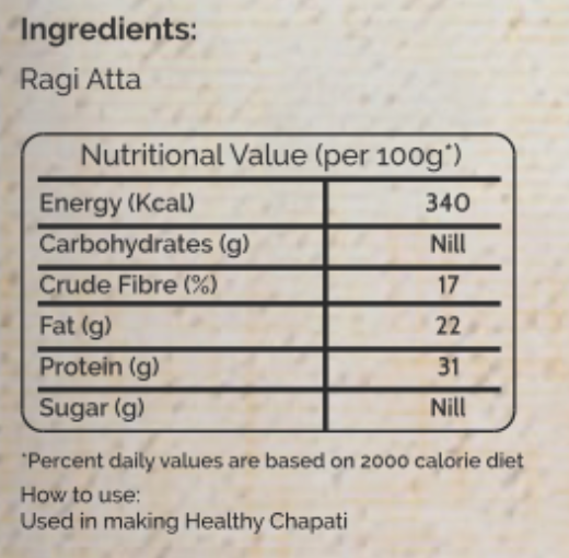 Ragi (Finger Millet) Flour, 1Kg