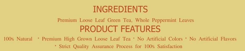 Whole Peppermint Green Tea, 65g