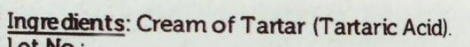 Cream of Tartar Powder, 200g