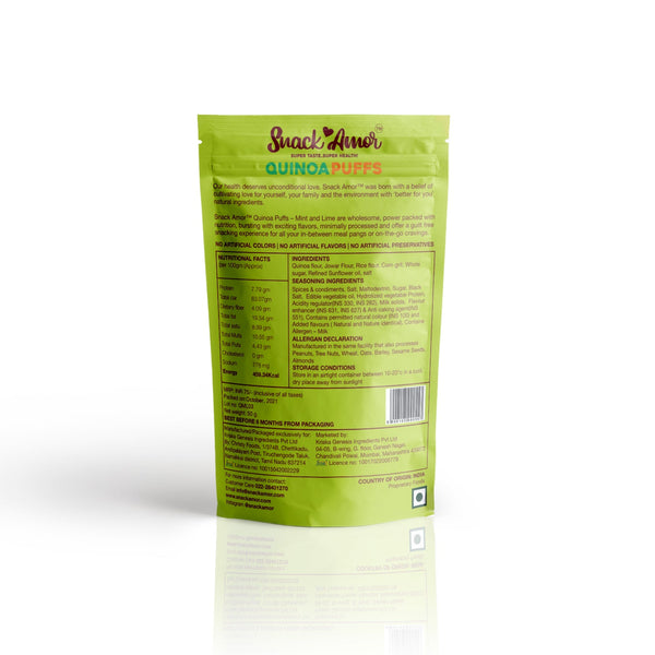 Quinoa Puffs Mint & Lime, 50g