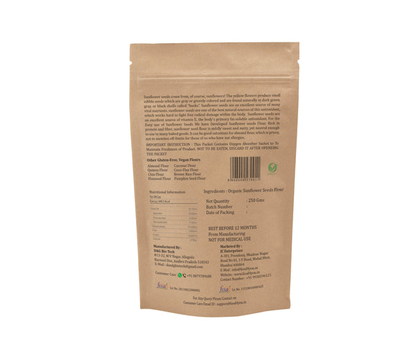 Organic Sunflower Seeds Flour, 250g