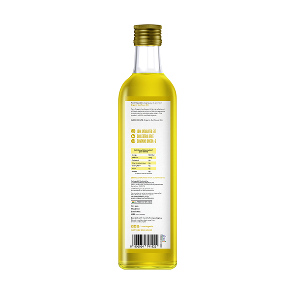 Organic Sunflower Oil, 500ml