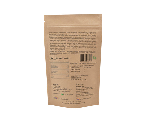 Organic Sunflower Seeds, 200g