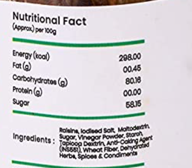 Tobasco Raisin, 200g