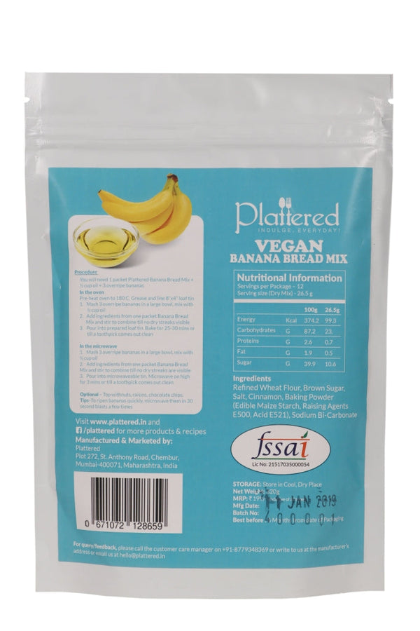 Vegan Banana Bread Mix, 320g